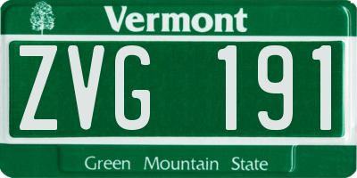 VT license plate ZVG191