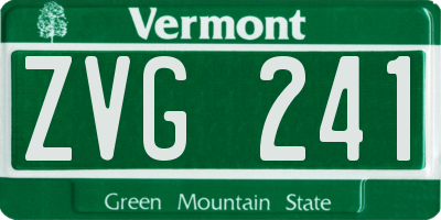 VT license plate ZVG241