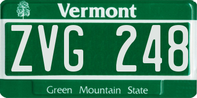 VT license plate ZVG248