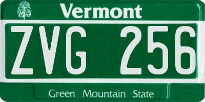VT license plate ZVG256