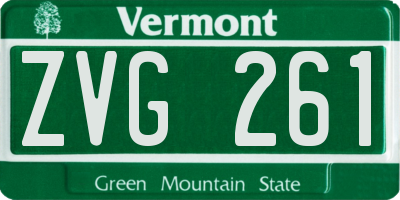 VT license plate ZVG261