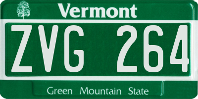 VT license plate ZVG264
