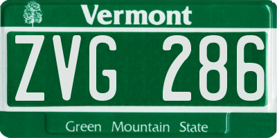 VT license plate ZVG286