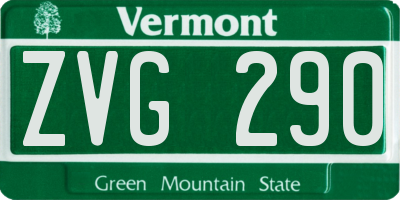 VT license plate ZVG290