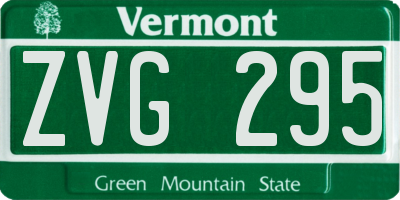 VT license plate ZVG295