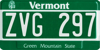 VT license plate ZVG297