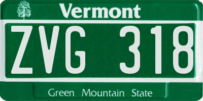 VT license plate ZVG318