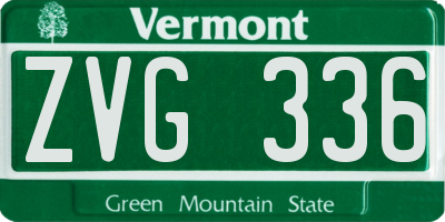 VT license plate ZVG336