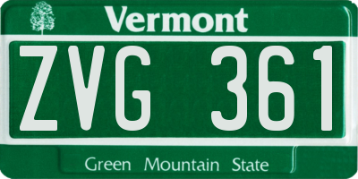 VT license plate ZVG361