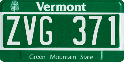 VT license plate ZVG371