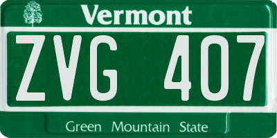 VT license plate ZVG407