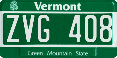 VT license plate ZVG408