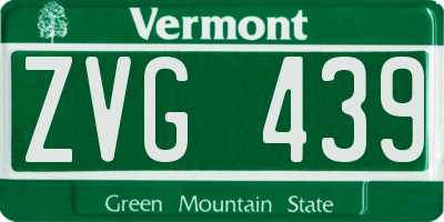 VT license plate ZVG439