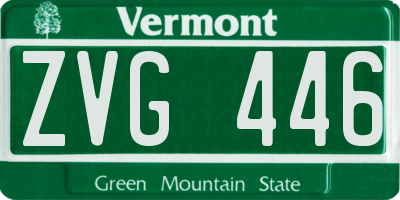 VT license plate ZVG446