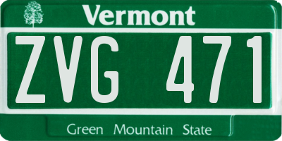 VT license plate ZVG471