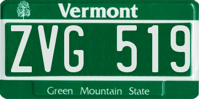 VT license plate ZVG519