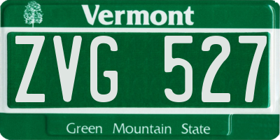 VT license plate ZVG527