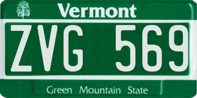 VT license plate ZVG569