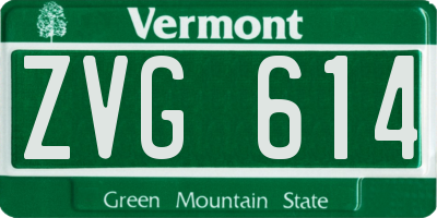VT license plate ZVG614