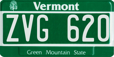 VT license plate ZVG620