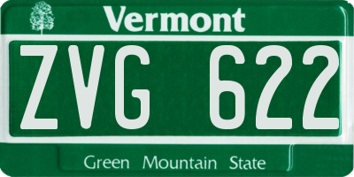 VT license plate ZVG622
