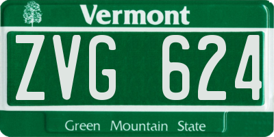VT license plate ZVG624