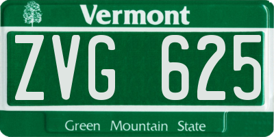 VT license plate ZVG625