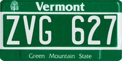 VT license plate ZVG627