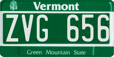 VT license plate ZVG656