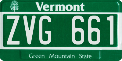 VT license plate ZVG661