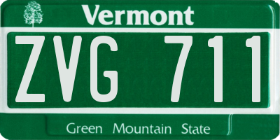 VT license plate ZVG711