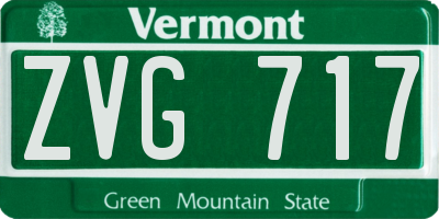 VT license plate ZVG717