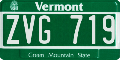 VT license plate ZVG719