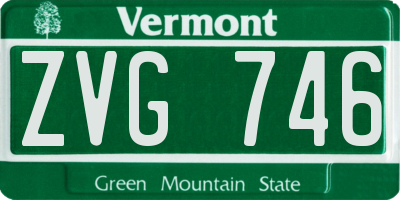 VT license plate ZVG746