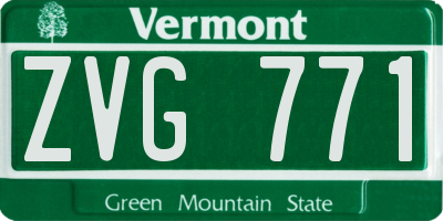 VT license plate ZVG771