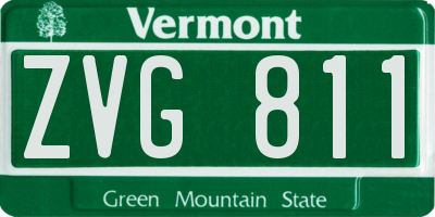 VT license plate ZVG811