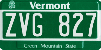 VT license plate ZVG827