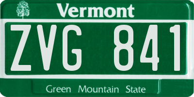 VT license plate ZVG841