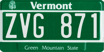 VT license plate ZVG871