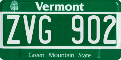 VT license plate ZVG902