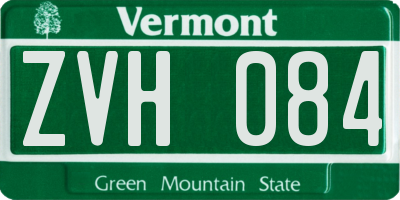 VT license plate ZVH084