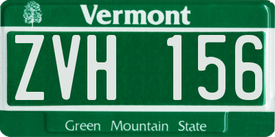 VT license plate ZVH156