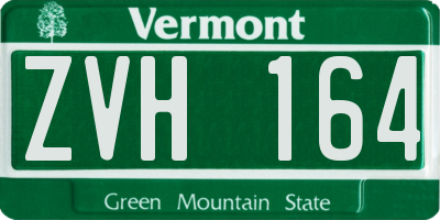 VT license plate ZVH164
