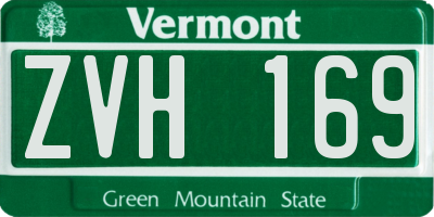 VT license plate ZVH169