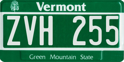 VT license plate ZVH255
