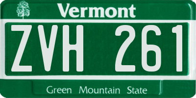 VT license plate ZVH261