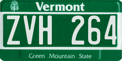 VT license plate ZVH264