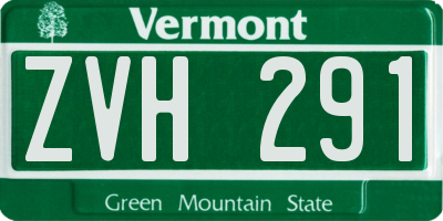 VT license plate ZVH291