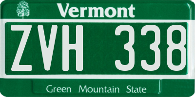 VT license plate ZVH338