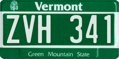 VT license plate ZVH341